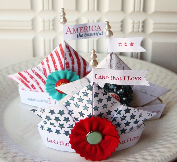 4th of July Place Card Hats