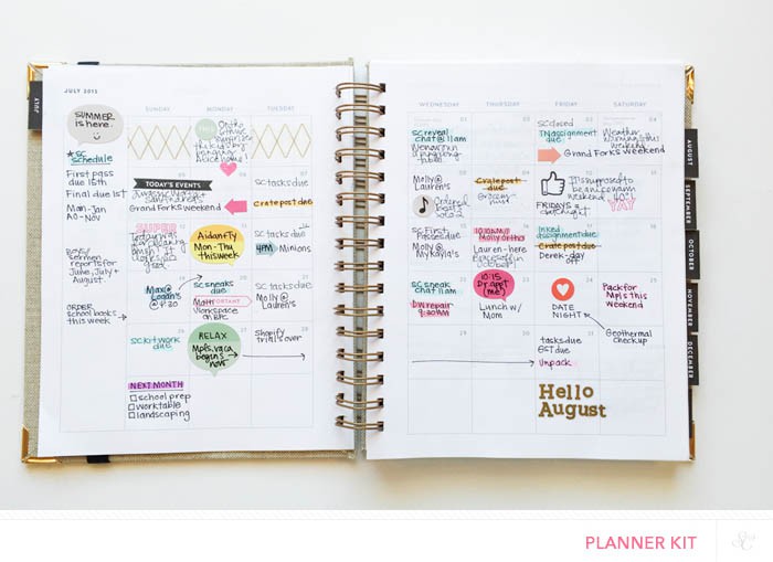 July 2015 // Planner kit