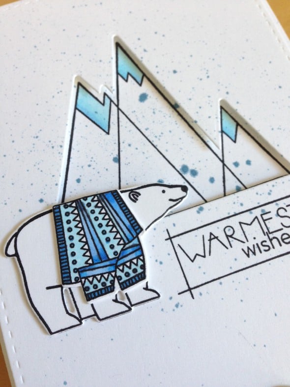 Polar bear Christmas card by Leah gallery