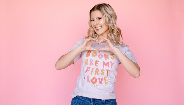 Books Are My First Love Tee - Lavender Dust gallery
