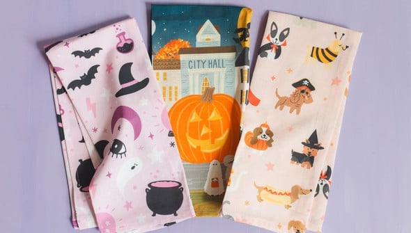 Spooky Icons Halloween Tea Towel gallery