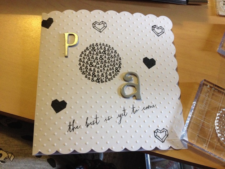 P & A's engagement card