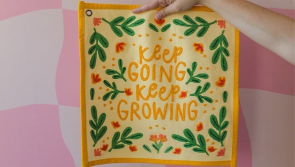 Keep Going Keep Growing Canvas Banner gallery
