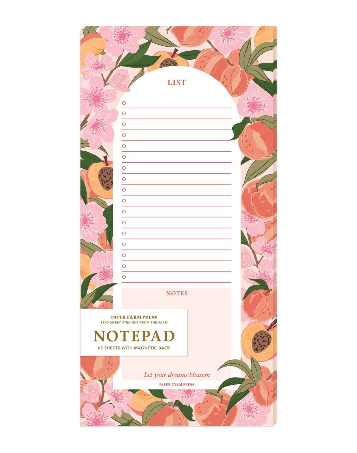 Peach Blossom Market List Notepad item