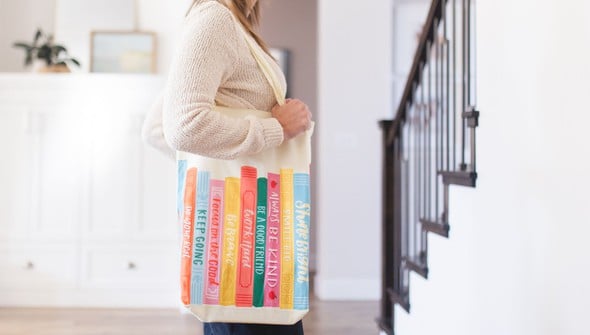 Affirmations Books Tote Bag gallery