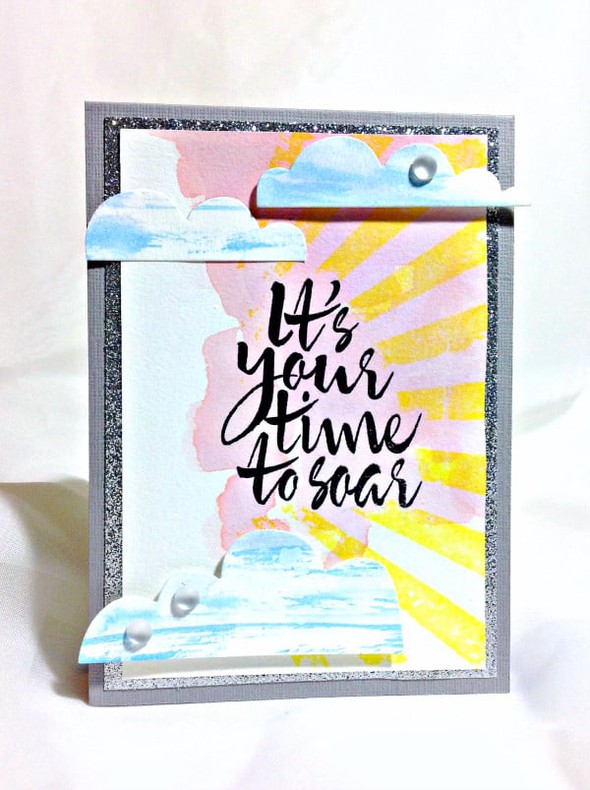 Up in the Clouds Stamped Watercolor card by MichelleZ gallery