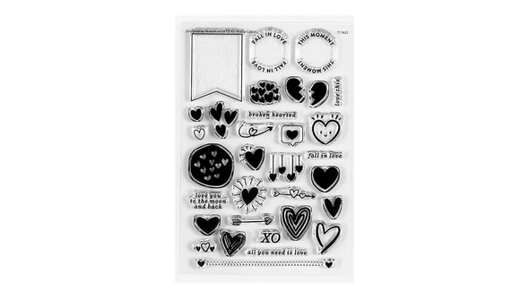 Stamp Set : 4×6 Hearts by Goldenwood Co gallery