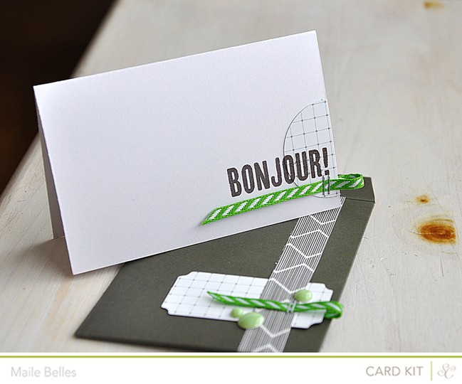 Bonjour! Mini Card & Envelope *Card Kit Only*