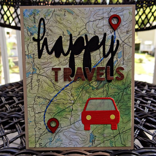 happy travels - card