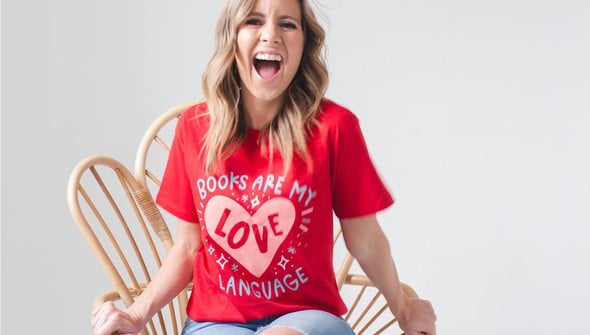 Books Are My Love Language - Pippi Tee - Red gallery