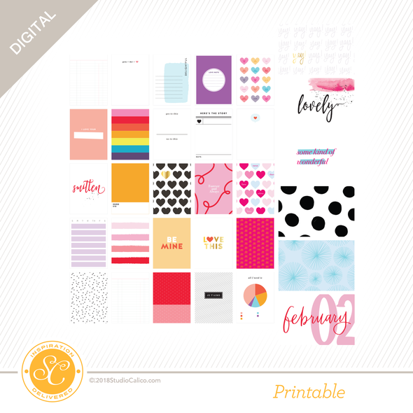 Confectionary Digital Printable Journal Cards gallery