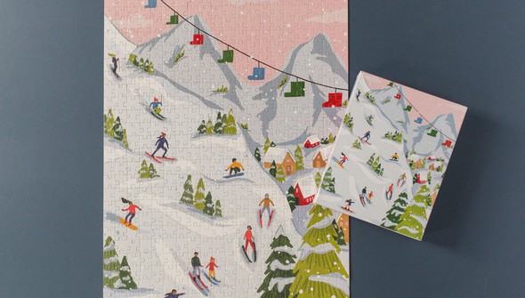 Snowy Slopes - 500 Piece Jigsaw Puzzle gallery