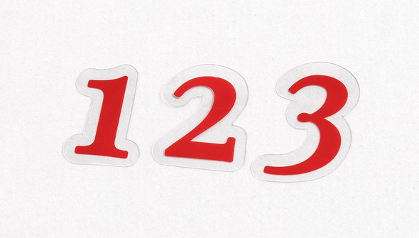 Red Small Plastic Numbers gallery