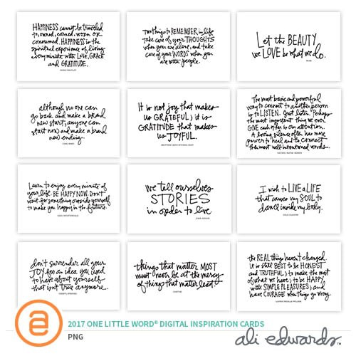 Ali Edwards Design Inc. | One Little Word® 2017 Digital Inspirational