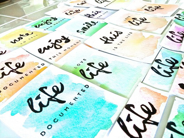 My Own Watercolored Project Life Cards by bonitarose gallery