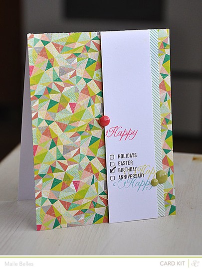 Happy happy happy birthday card (card kit only)