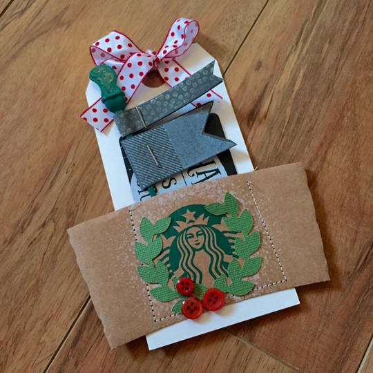 Starbucks gift card holder tag 