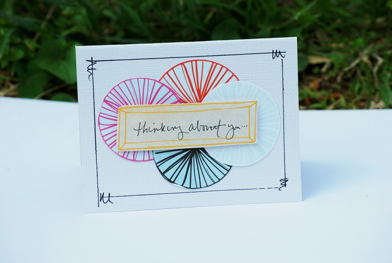 Card thinking of you nicole martel clique kit amy tangerine rise and shine american crafts