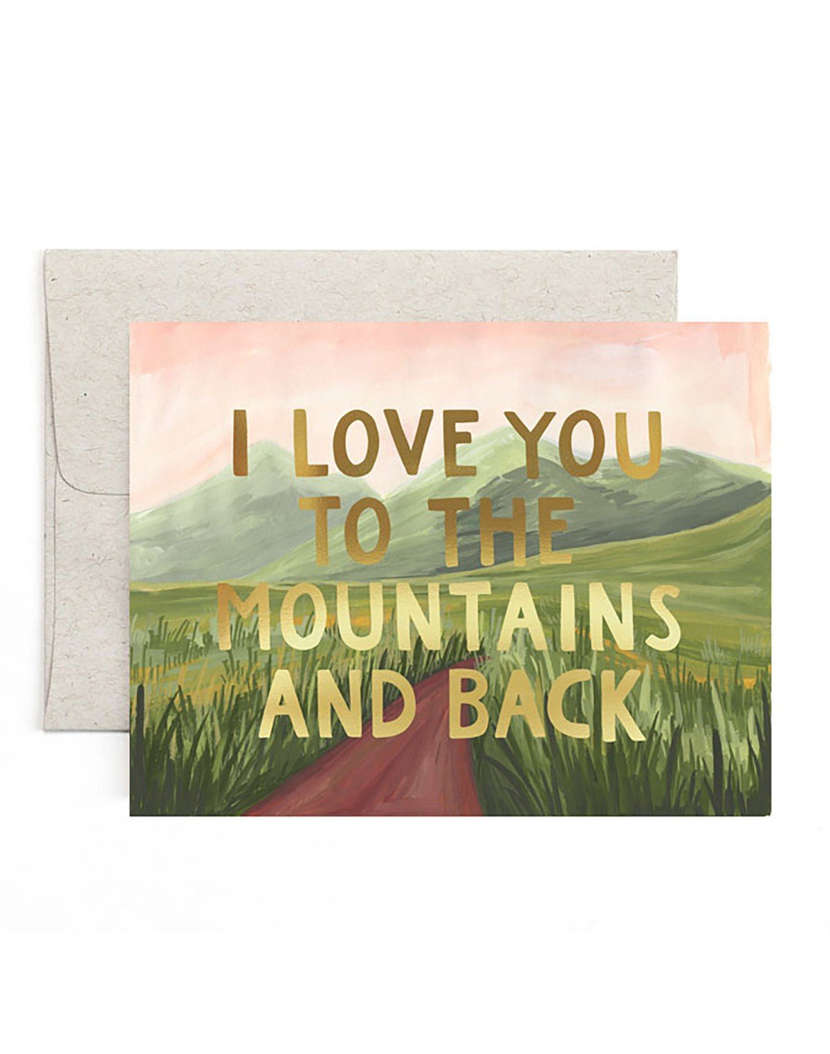 Gold Mountains and Back Greeting Card item