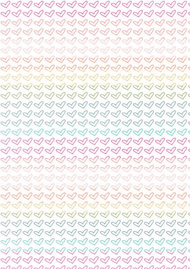 Rainbow Heart Patterned Paper