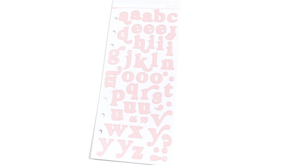 Love Is Here 3×8 Alphabet Sticker Sheet - Pink gallery