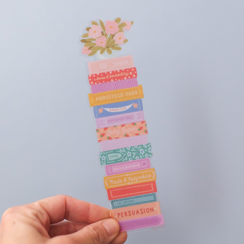 Jane Austen Book Stack Transparent Bookmark item