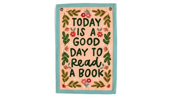 Today is a Good Day to Read a Book Embroidered Canvas Banner gallery