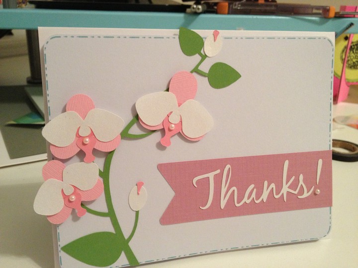 Orchid Thank You Card