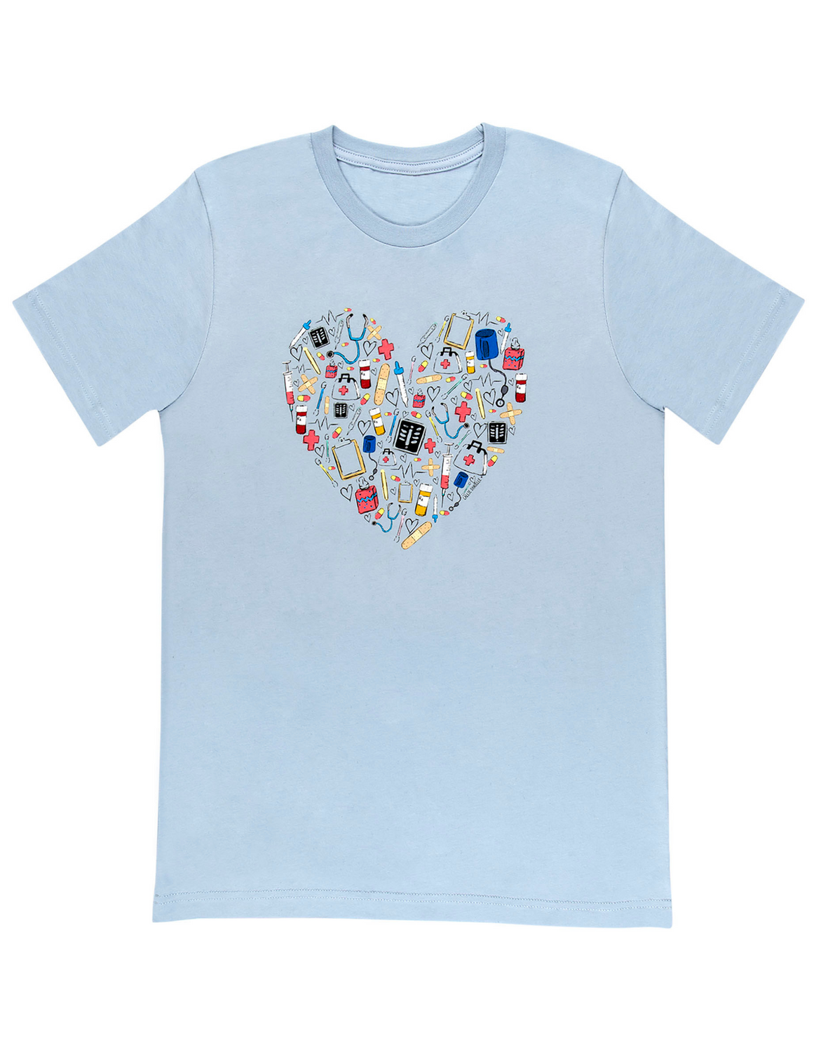 Love For Healthcare Workers Tee - Light Blue image