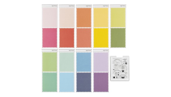 Color Theory Postage Label Sticker + Stamp Rainbow Bundle gallery