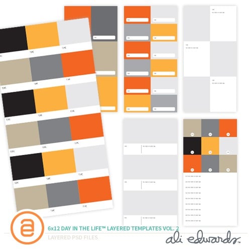 Ali Edwards Design Inc. Day In The Life™ 6x12 Layered Templates No.