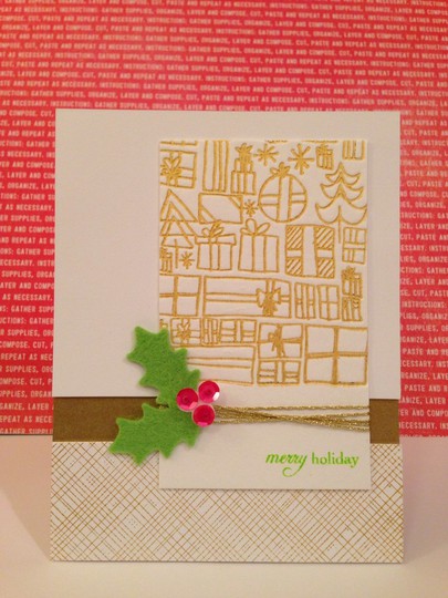 Christmas letterpress card