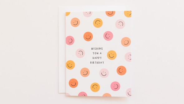 Happy Birthday Smiley Faces Greeting Card gallery