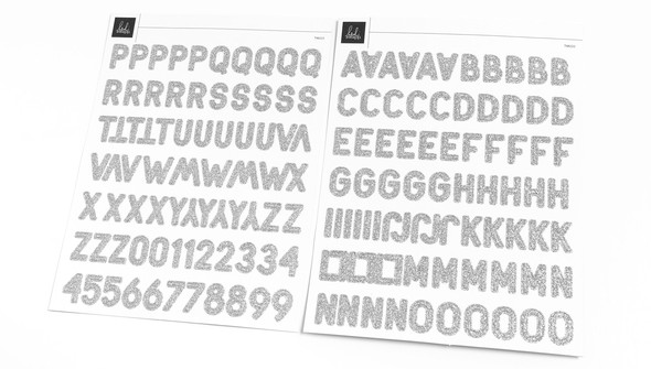 Weekender 6×8 Glitter Alphabet Stickers gallery