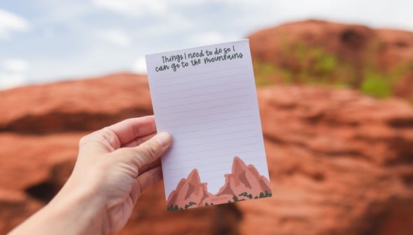Go To The Mountains Notepad gallery