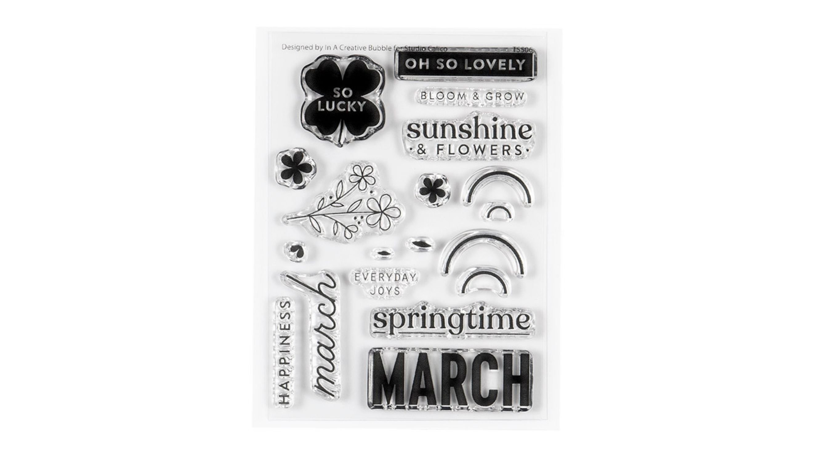 Stamp Set : 3x4 February Monthly Series by In a Creative Bubble