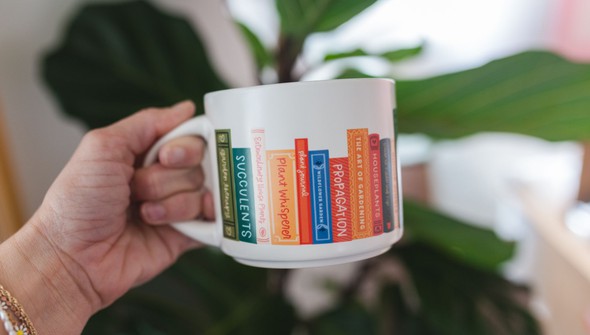 Plant Books Large Ceramic Mug gallery