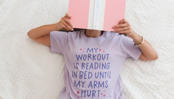 My Workout Is Reading - Pippi Tee - Lilac gallery