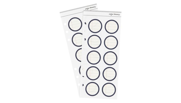 Color Theory Circle Ledger Label Stickers - Deja Blue gallery