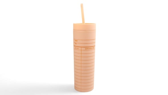 Peach Library Card 16oz Tumbler gallery