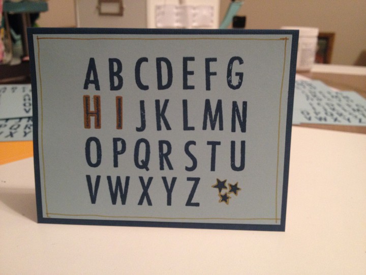 "Hi" Alphabet Card