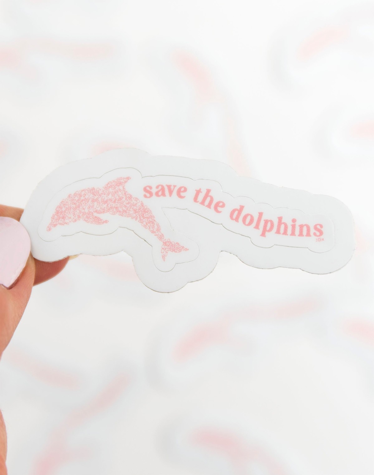 Save The Dolphins Wave Decal Sticker item