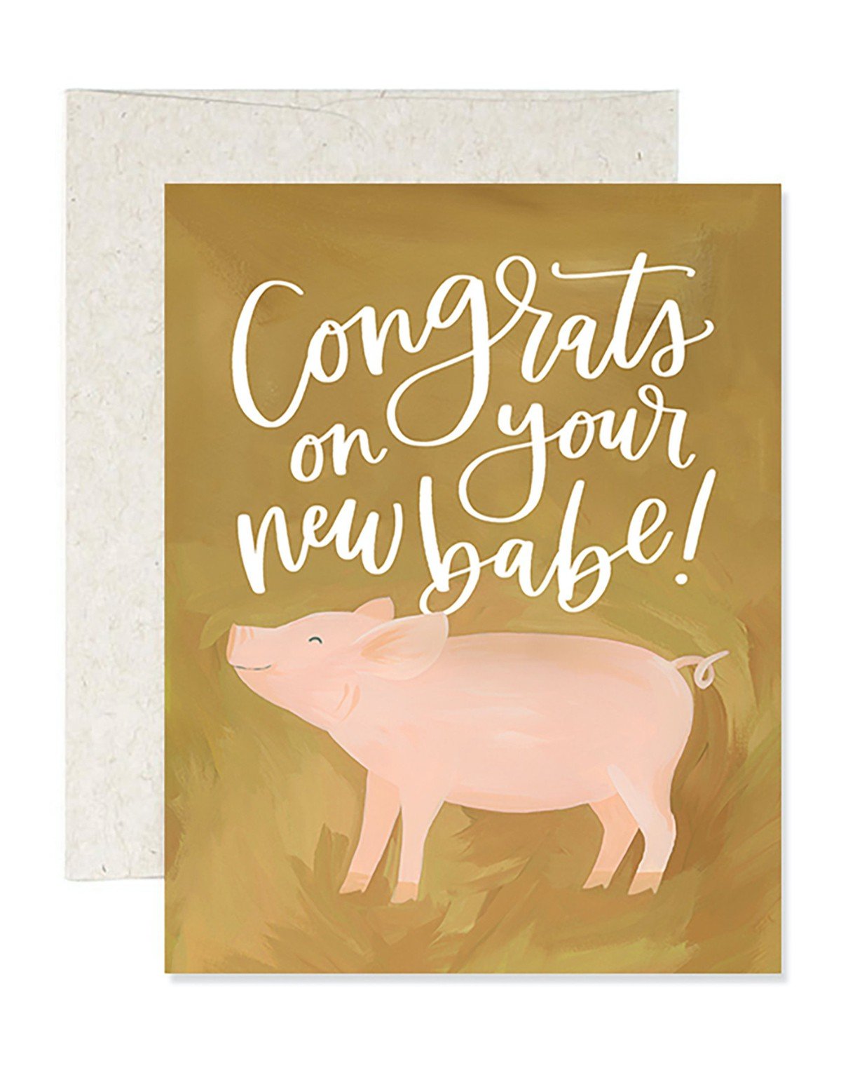 Baby Pig Greeting Card item