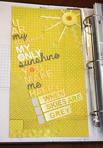 You Are My Sunshine Journal Page