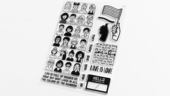 Love Is Love 6x8 Stamp Set by Ali Edwards and Laura Wonsik gallery