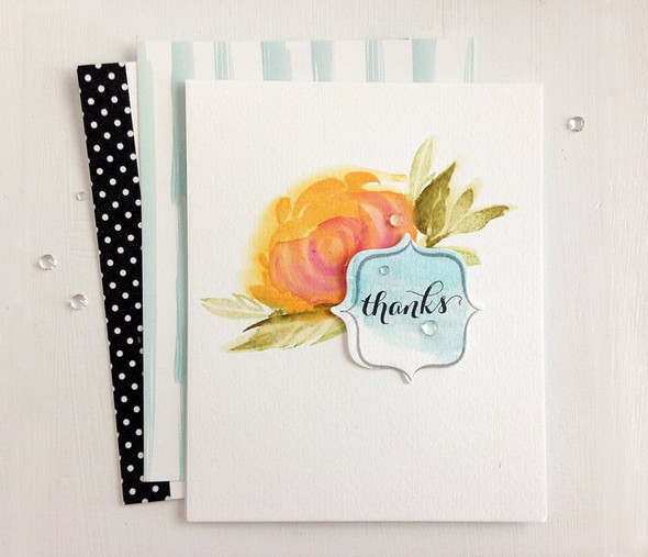 Thanks watercolor card by Dani gallery