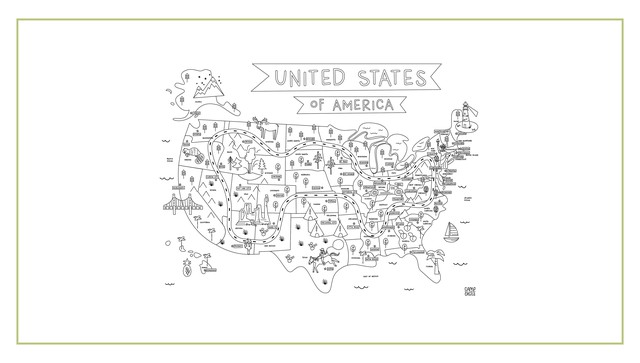 United States Printable Play Mats, 1 of 6