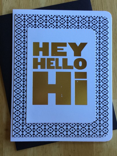 Hey Hello Hi card