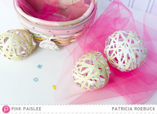 Faux String Easter Eggs | Pink Paislee