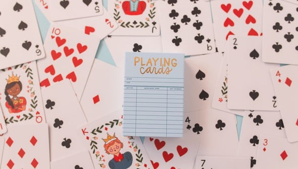 Sky Blue Library Card Deck Of Playing Cards gallery
